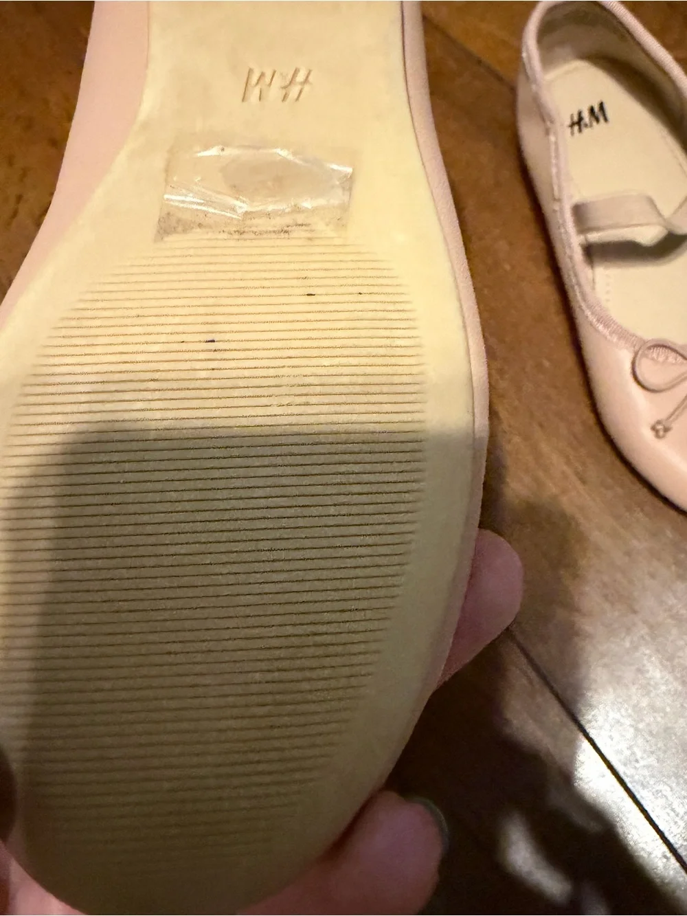 H&M Taupe Girls' Mary Jane Ballet Flats with Bow- size 11 , never worn